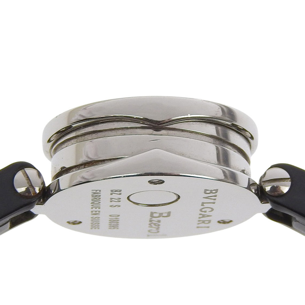 BVLGARI Bzero1 BZ22S Women's Watch with Stainless Steel and Rubber Quartz Movement, Analog Display, Black Dial — Good