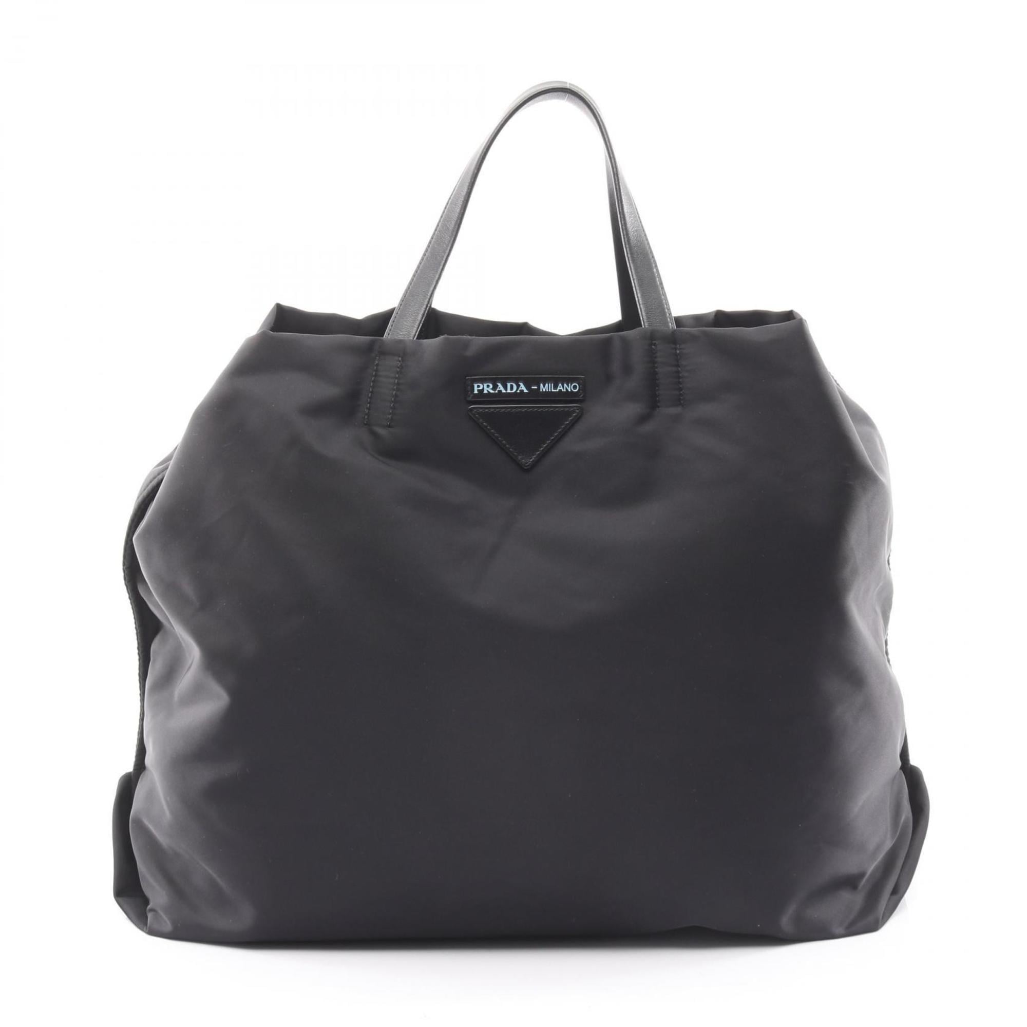 Prada TESSUTO tote bag, nylon and leather, women's, black