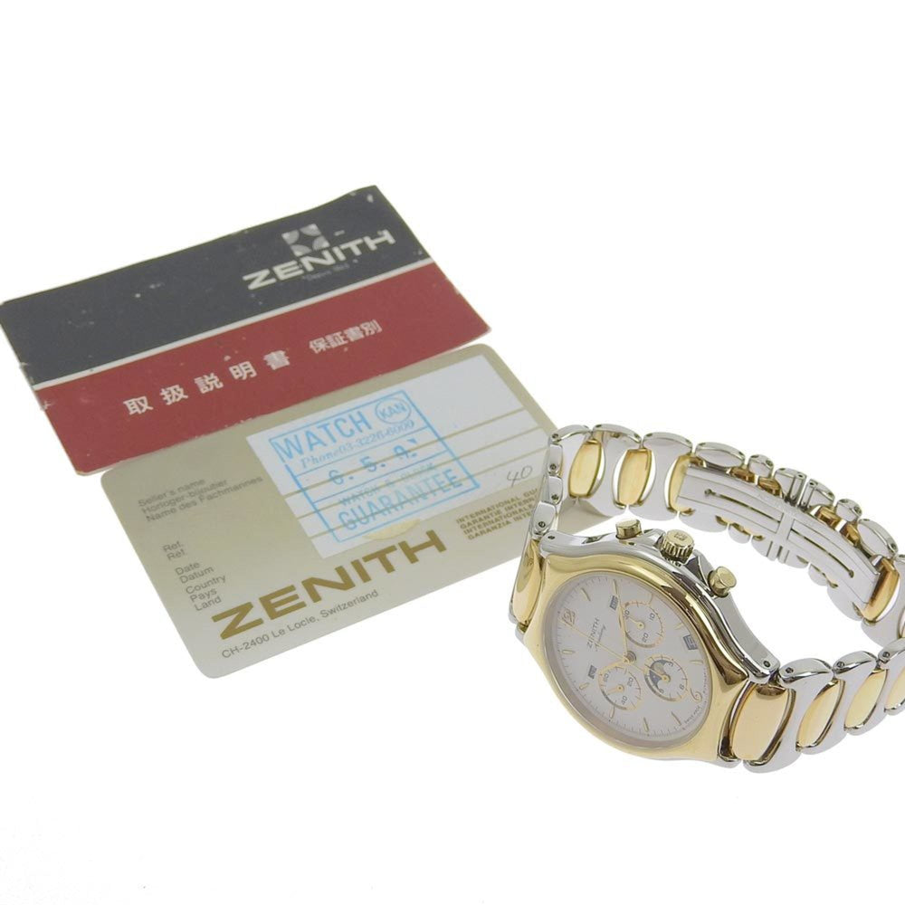 Zenith ZENITH Academy Elprimero Moon Phase Triple Calendar Automatic Winding Watch 2022/08 Overhauled — Like New