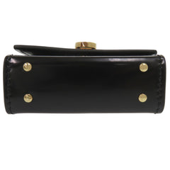 Salvatore Ferragamo Mini Gancini JL22-0487 Leather Black Chain Shoulder Bag 1475Salvatore — Like New