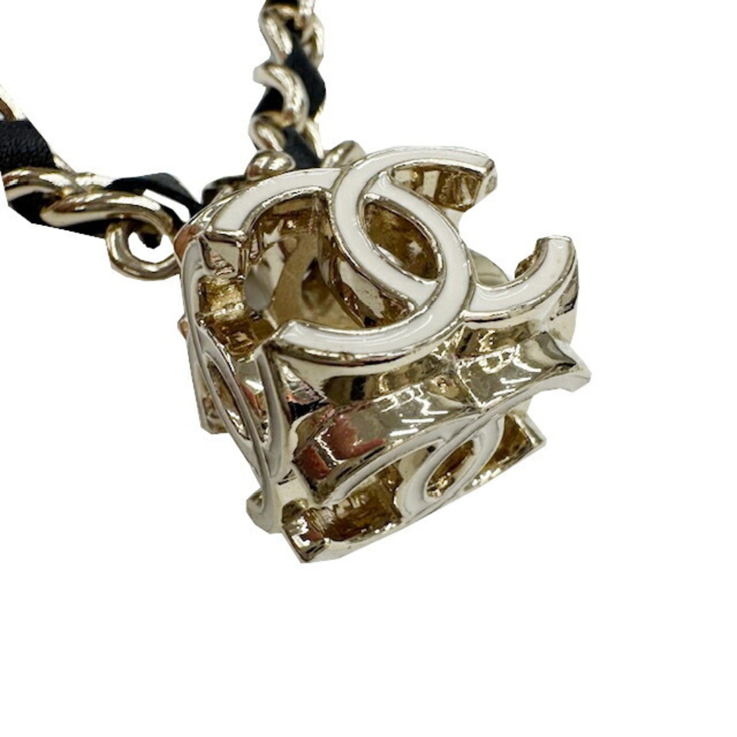 CHANEL Ice Cube Necklace Gold GP A22 K 2022 Women's Coco Mark