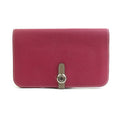 Hermes Hermès Dogon GM Togo Tosca x Etoupe Long Wallet, Unisex, h31758a