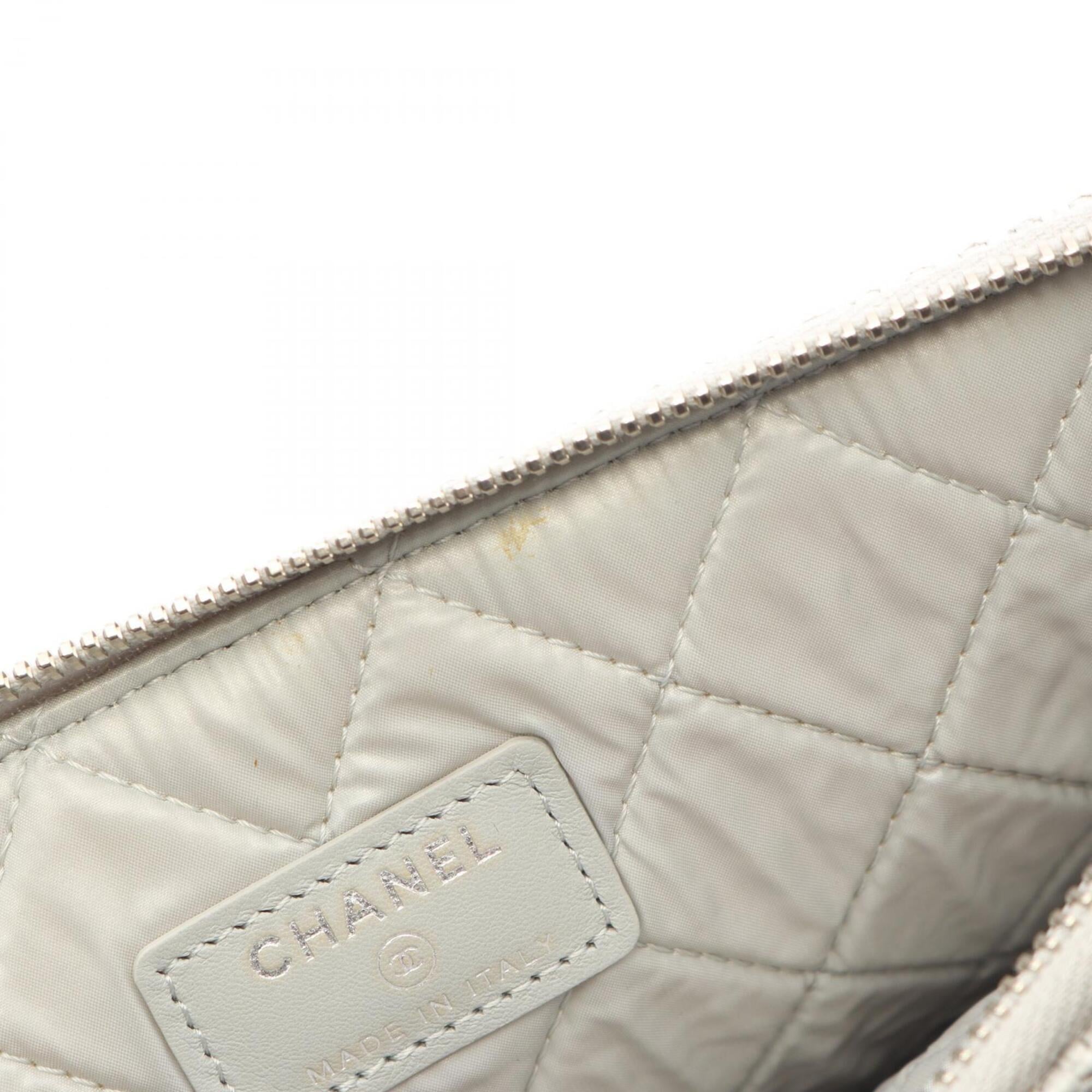 Chanel Deauville Second Bag Clutch Handbag Straw Women's Gray — New - Store Return