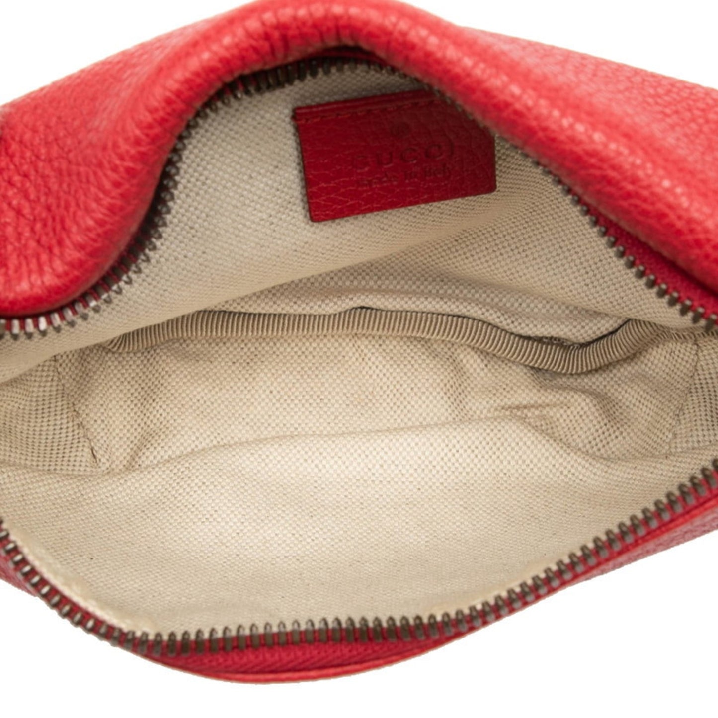 Gucci logo body bag/waist bag 527792 red leather women's GUCCI