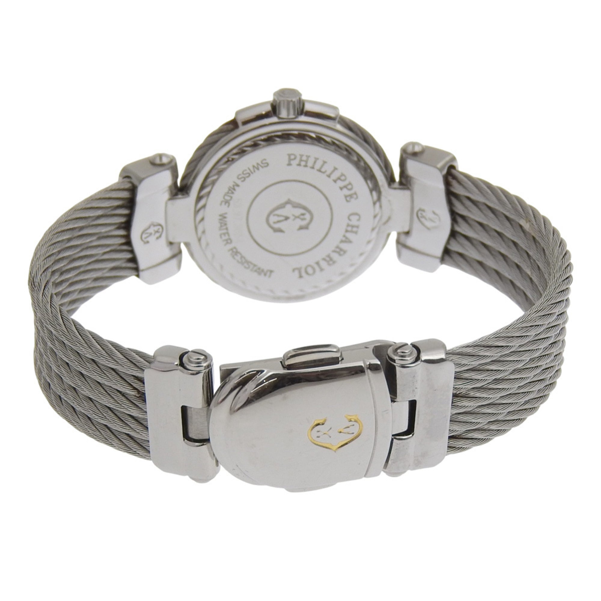 CHARRIOL Wristwatch 53.97.3654 Stainless Steel Quartz Analog Display White Dial Women's — Good