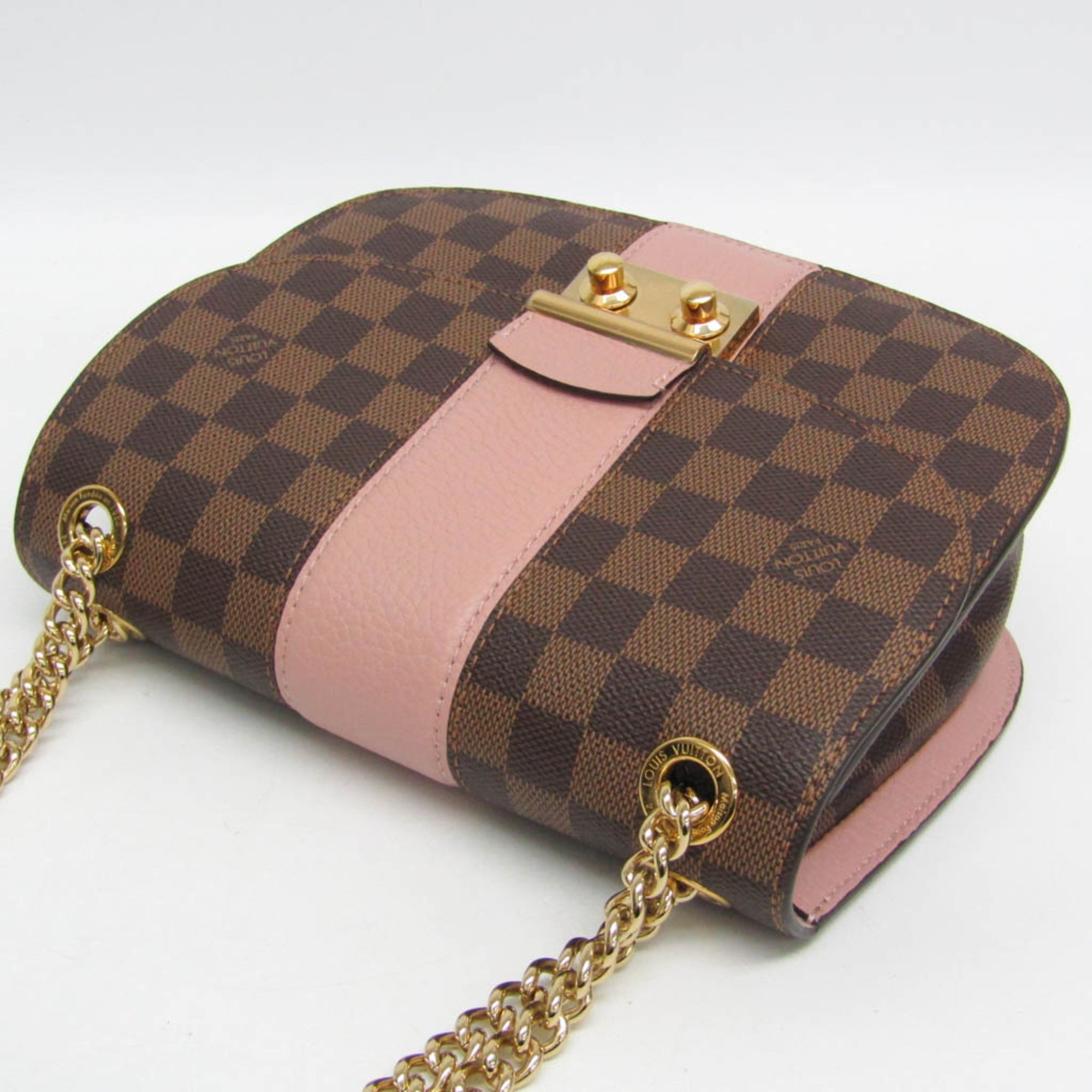 Louis Vuitton Damier Wight N64418 Women's Shoulder Bag Brown,Pink — Like New
