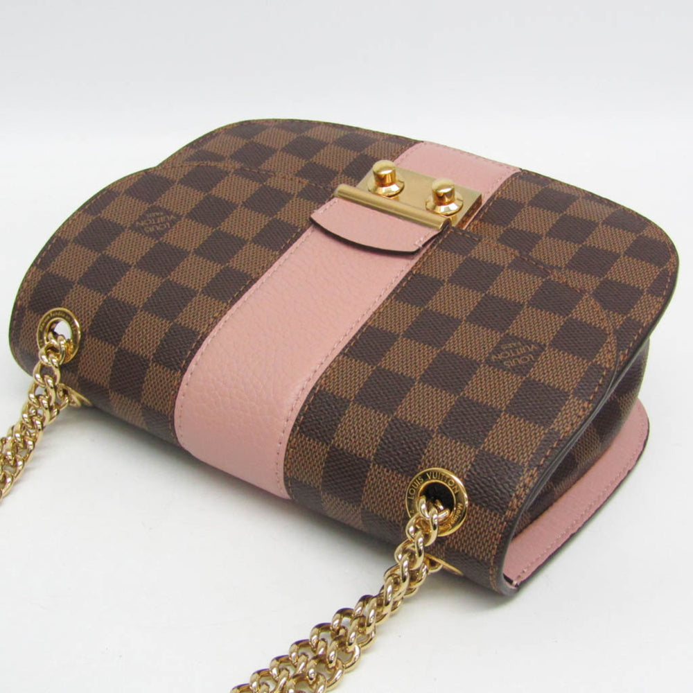 Louis Vuitton Damier Wight N64418 Women's Shoulder Bag Brown,Pink — Like New