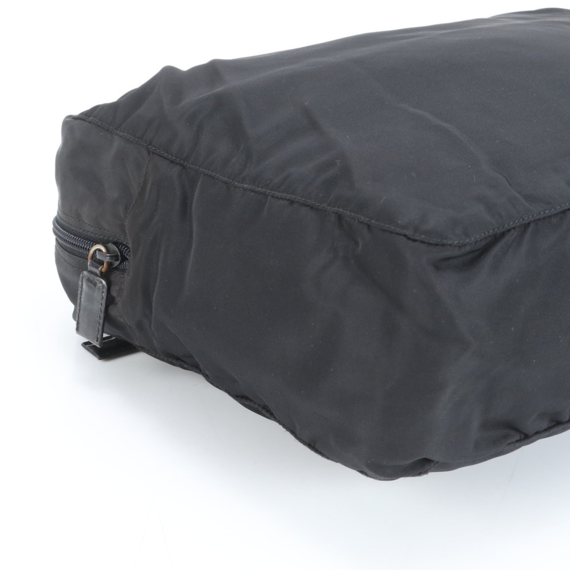 Prada Tessuto Nylon Triangle Logo Tote Bag in Black for Men