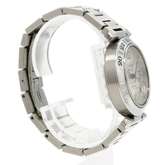 Cartier Pasha C Meridian GMT W31029M7 Silver Dial Watch (Boys' Size) — Good