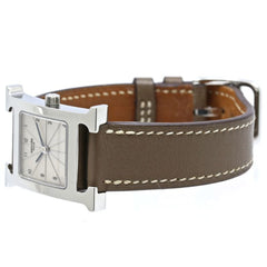 HERMES H-Watch HH1.210.260 WW18 Women's Watch Stainless Steel x Cowhide Leather 40556 — Very Good