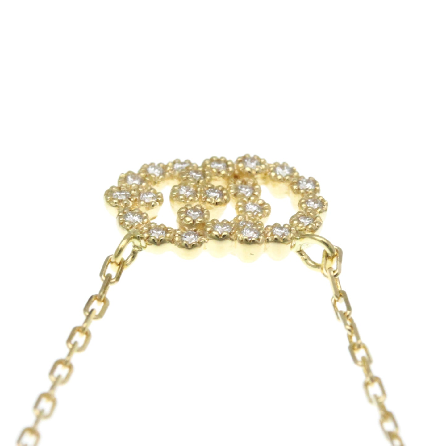 Gucci GG Logo Diamond Necklace Yellow Gold (18K) Diamond Men,Women Fashion Pendant Necklace (Gold)