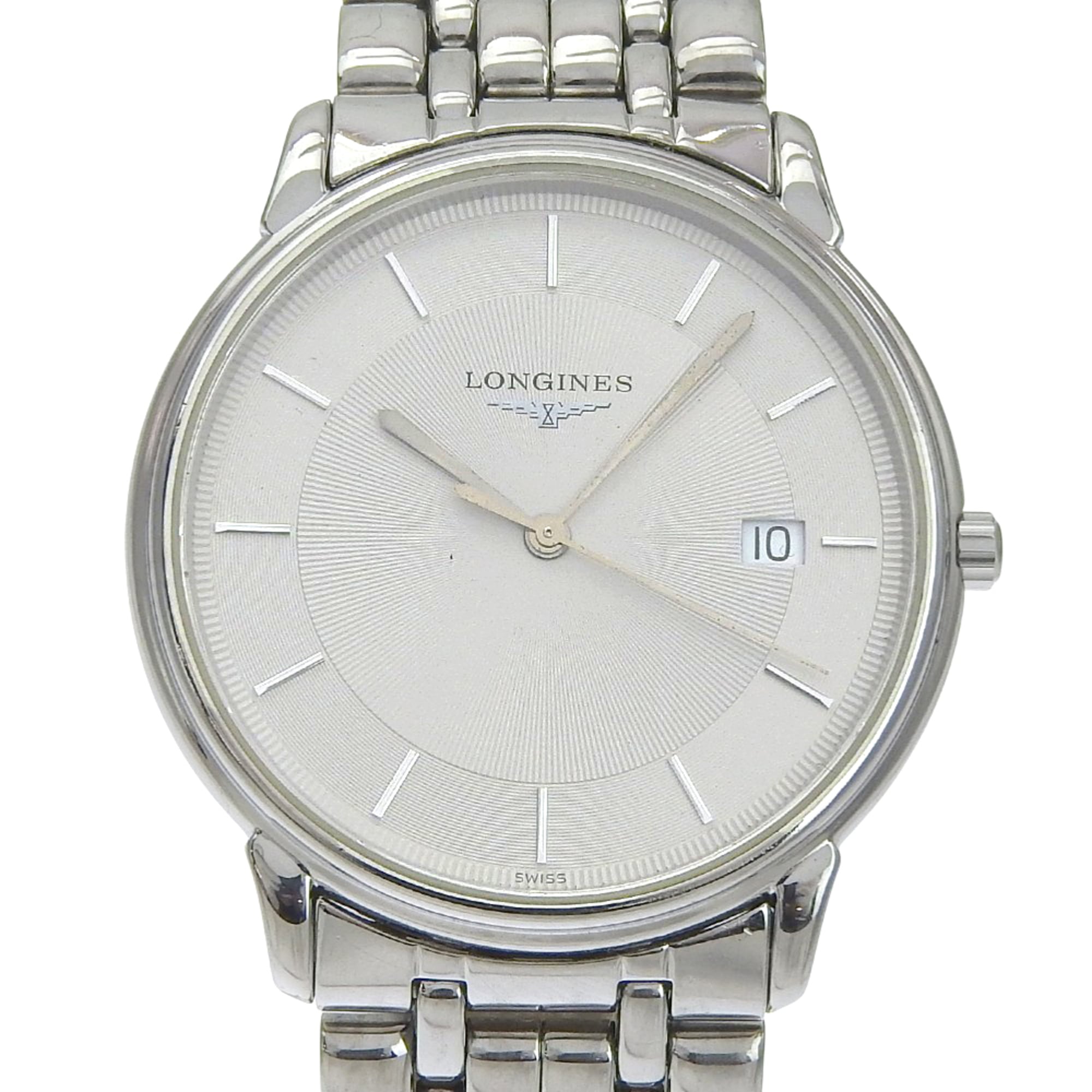 Longines Grand Classic L4.677.4 Stainless Steel Quartz Analog Watch with Gray Dial - Ladies — Good