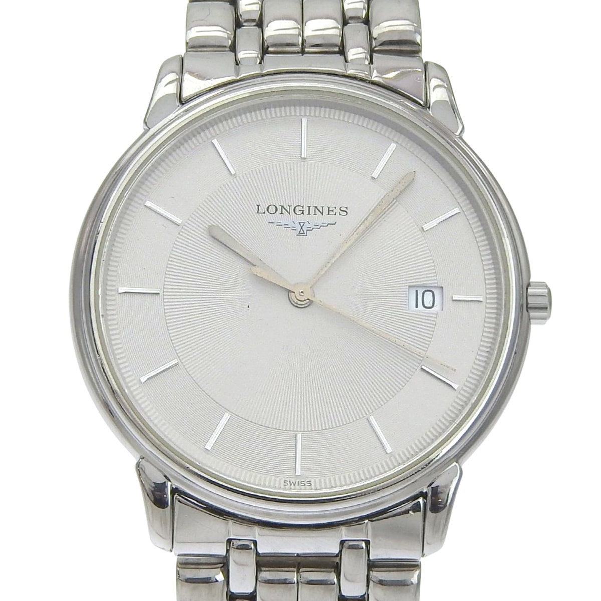 Longines Grand Classic L4.677.4 Stainless Steel Quartz Analog Watch with Gray Dial - Ladies — Good