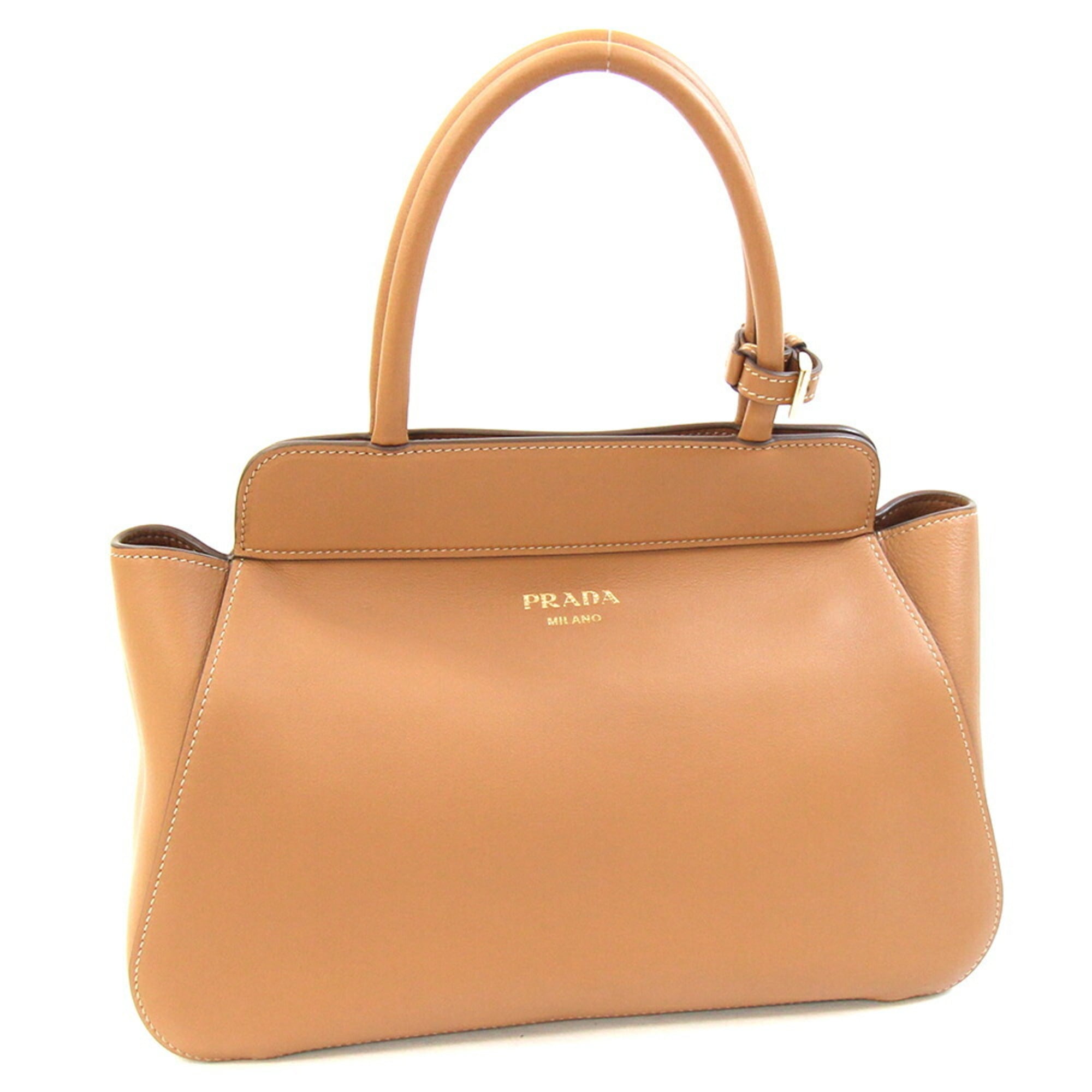 Prada Handbag 1BG533 Brown Leather Hand Tote for Women