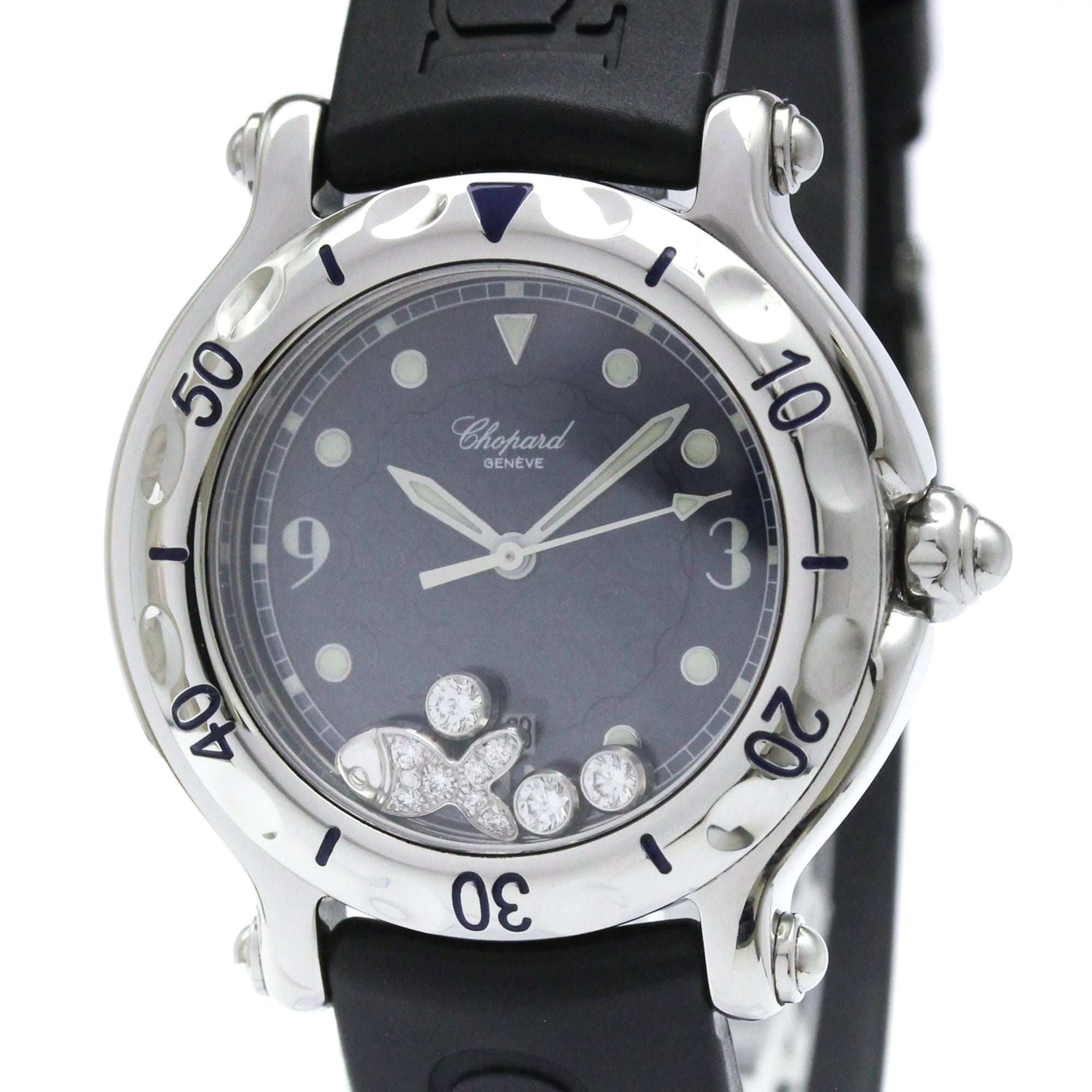 CHOPARD Happy Sport Fish Diamond MOP Dial Watch 27/8921 Polished — Very Good