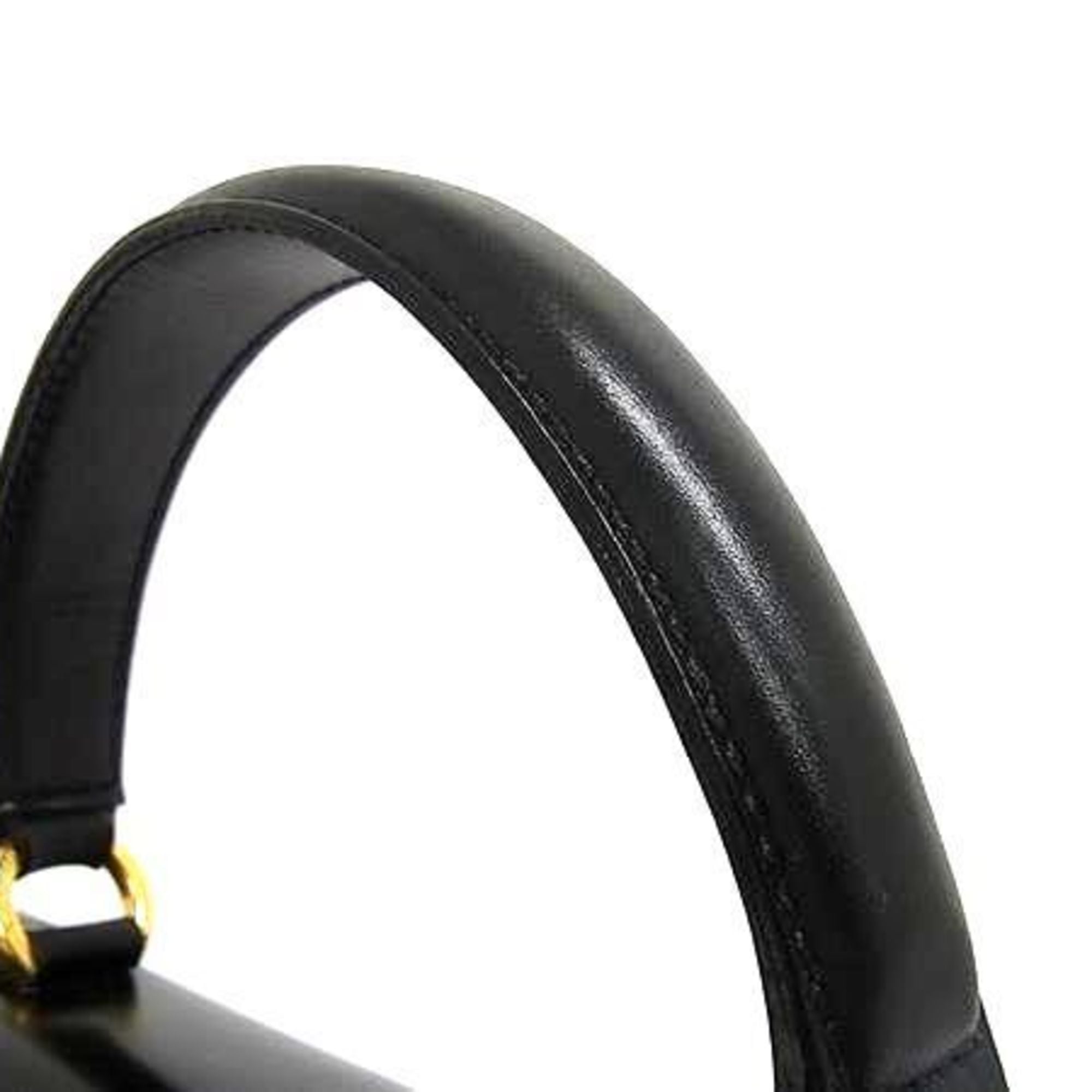 Salvatore Ferragamo Vara Ribbon Handbag AQ215216 Black Leather Women's