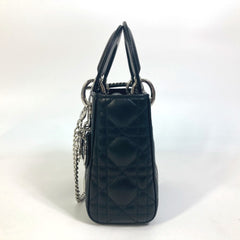 Christian Dior Dior Lady Cannage Shoulder Bag Leather Women's Black — New - Store Return