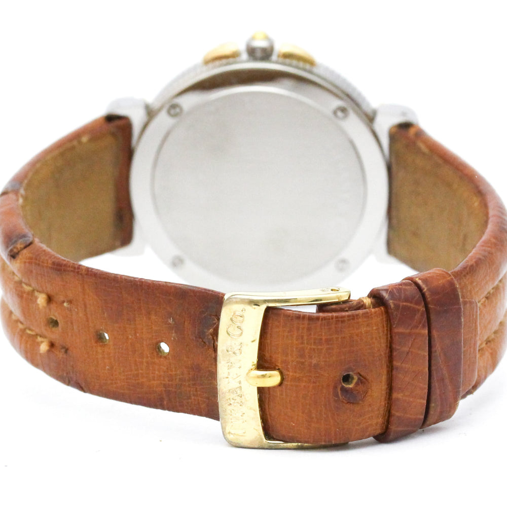 TIFANNY Intaglio 18K Gold Steel Quartz Mens Watch M0820 Polished — Very Good