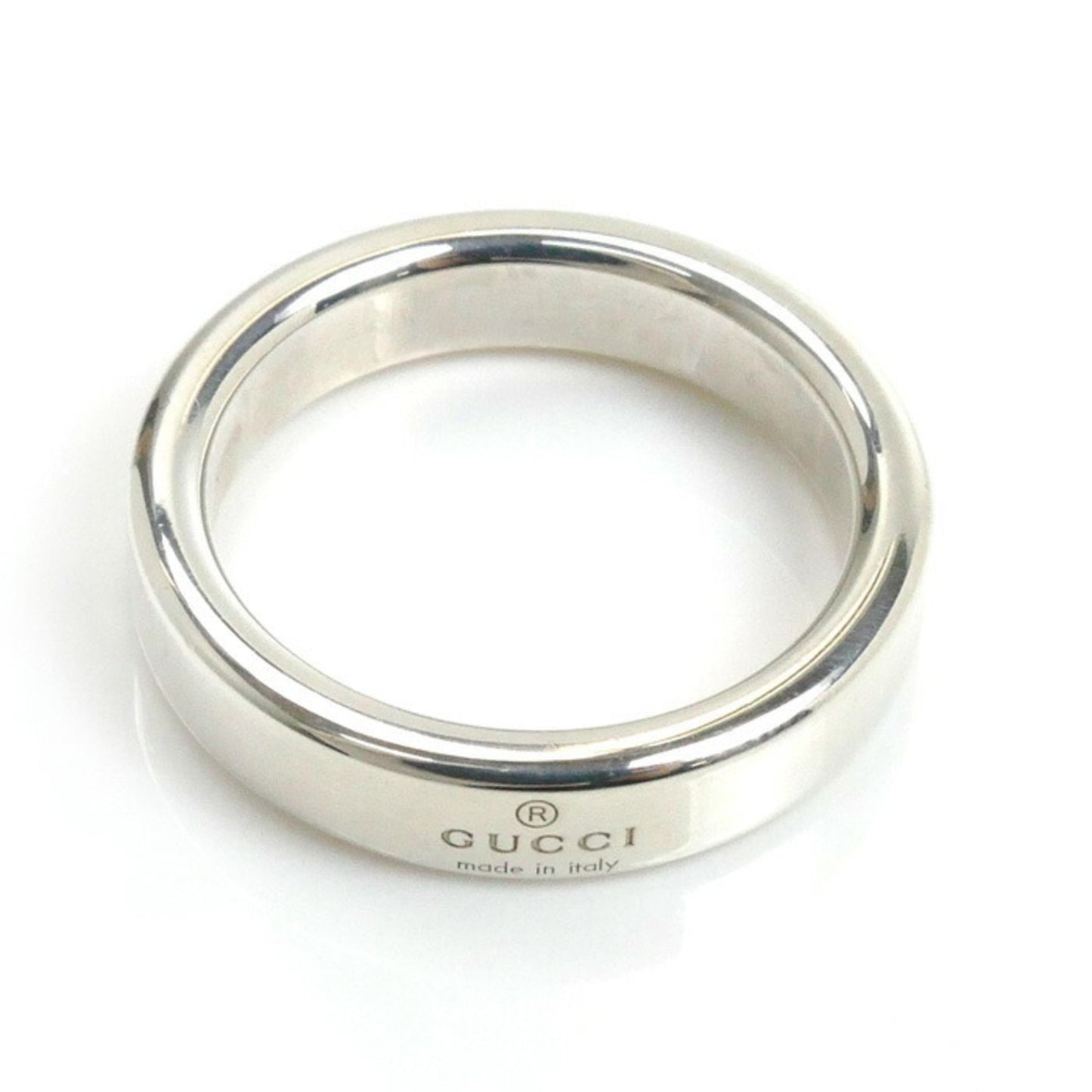 GUCCI Gucci Silver 925 Diagonal Interlocking G Ring 774049 J8400 8106 Size 8.5 4.2g Women's