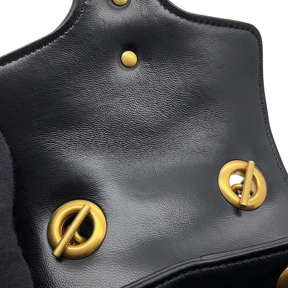Gucci GG Marmont Leather Backpack 777253, GUCCI Handbag, Black, Handbag for Women — Like New