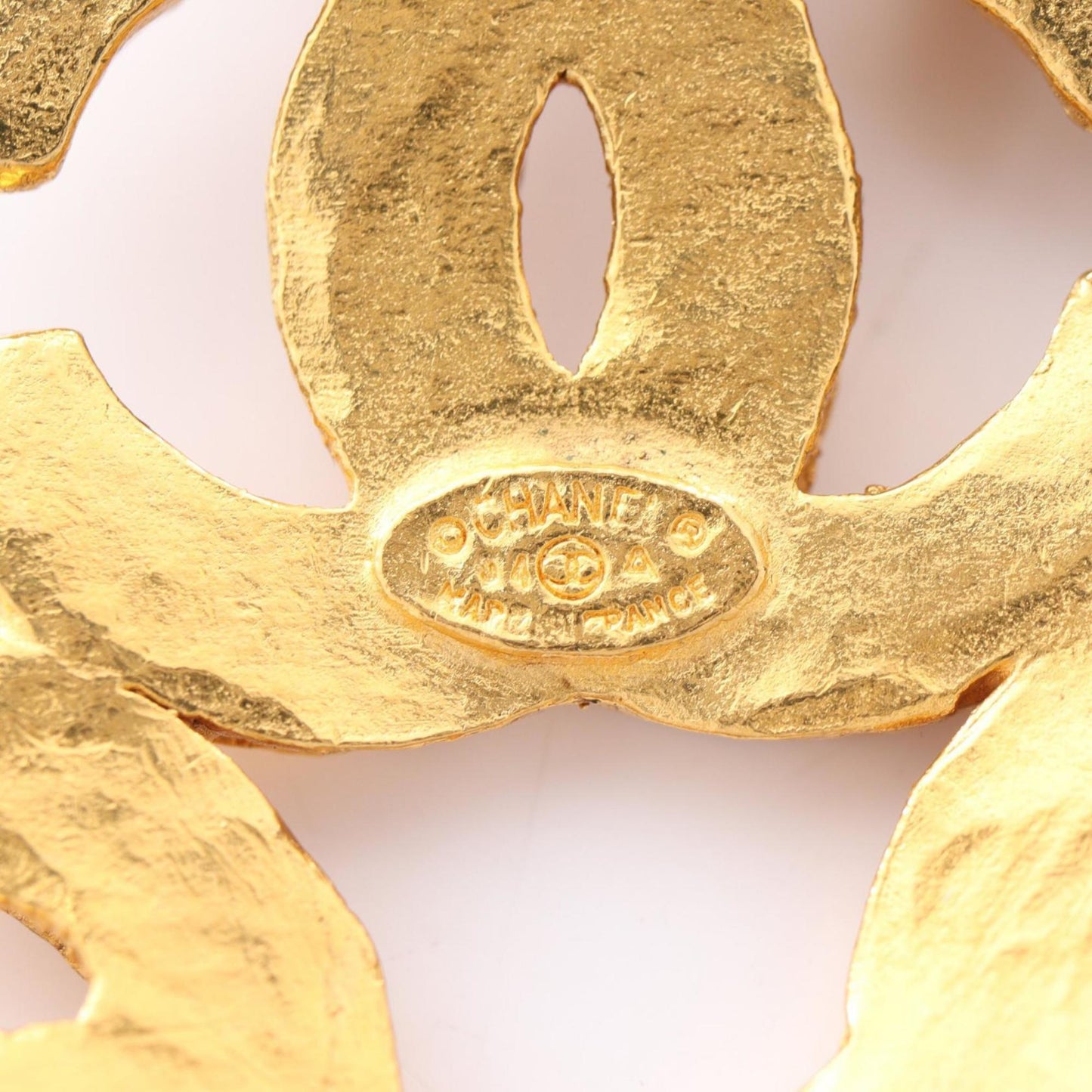 CHANEL Triple Coco Mark Necklace, Gold Plated, Women's