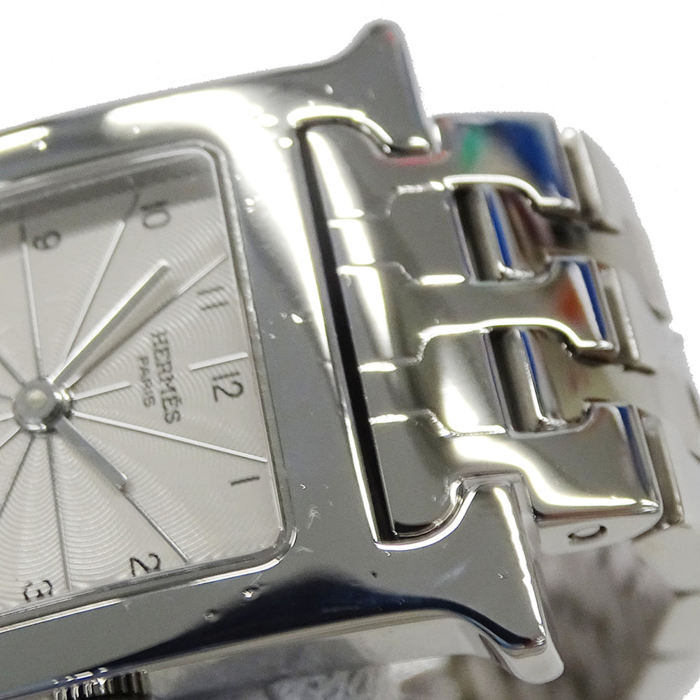 Hermes HERMES Women's Watch, Brand H-Watch, Quartz, Stainless Steel (SS), HH1.210, Silver/Ivory — Good