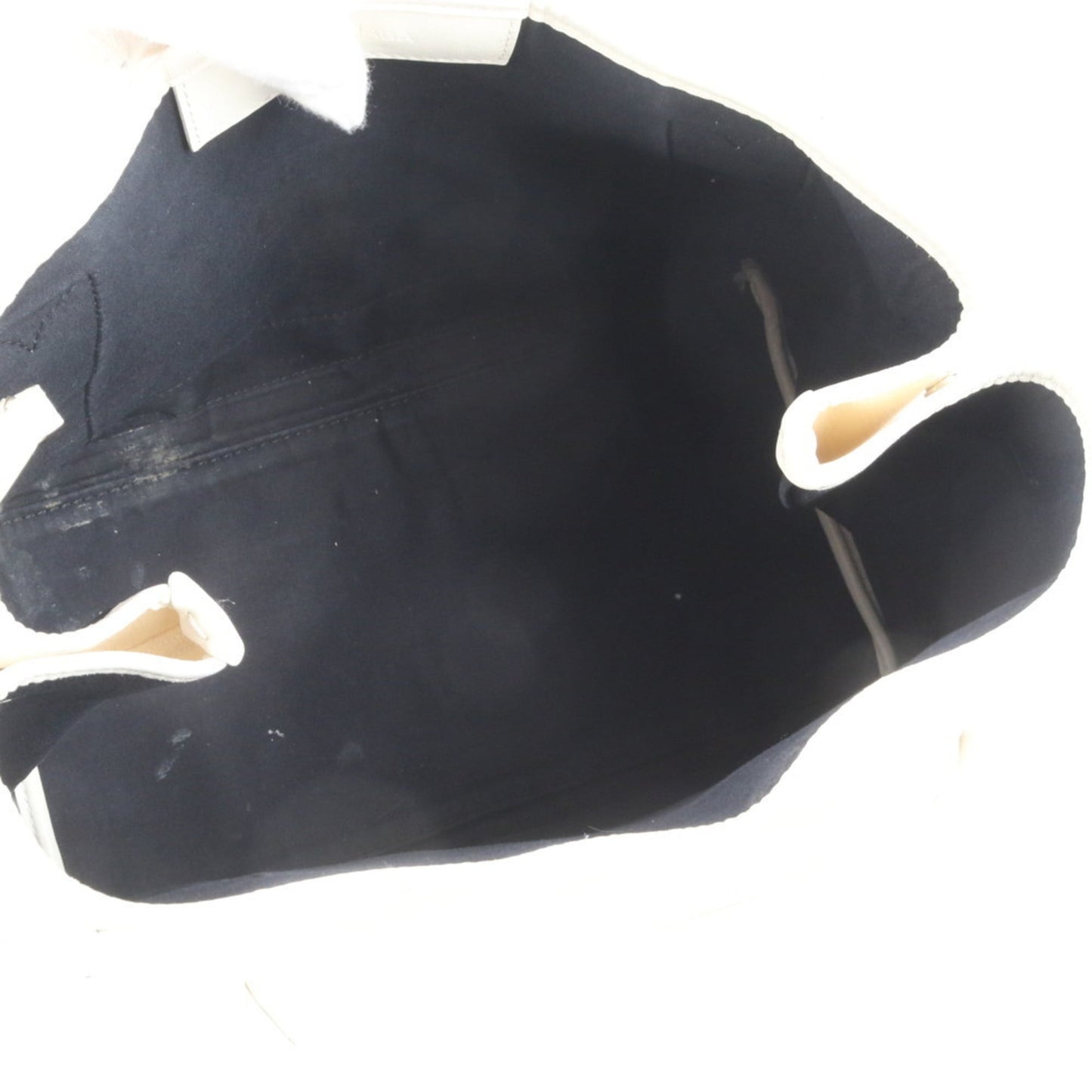 Balenciaga Navy Cabas Small Leather Tote Bag with Pouch, 339933, White, Women's