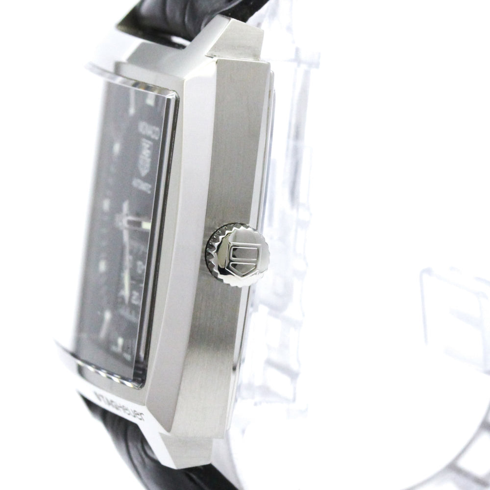 TAG Heuer Monaco Steel Leather Automatic Mens Watch WW2110 Polished — Very Good