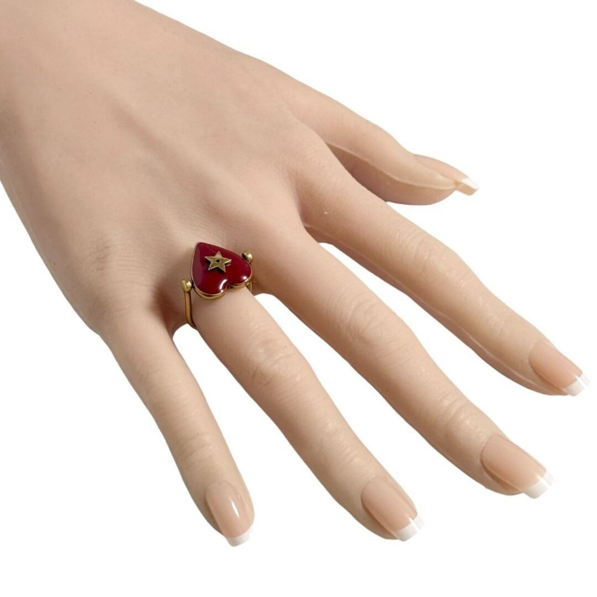 Christian Dior Dior Women's Amour Ring, Size M (US 11), Heart Design — Like New