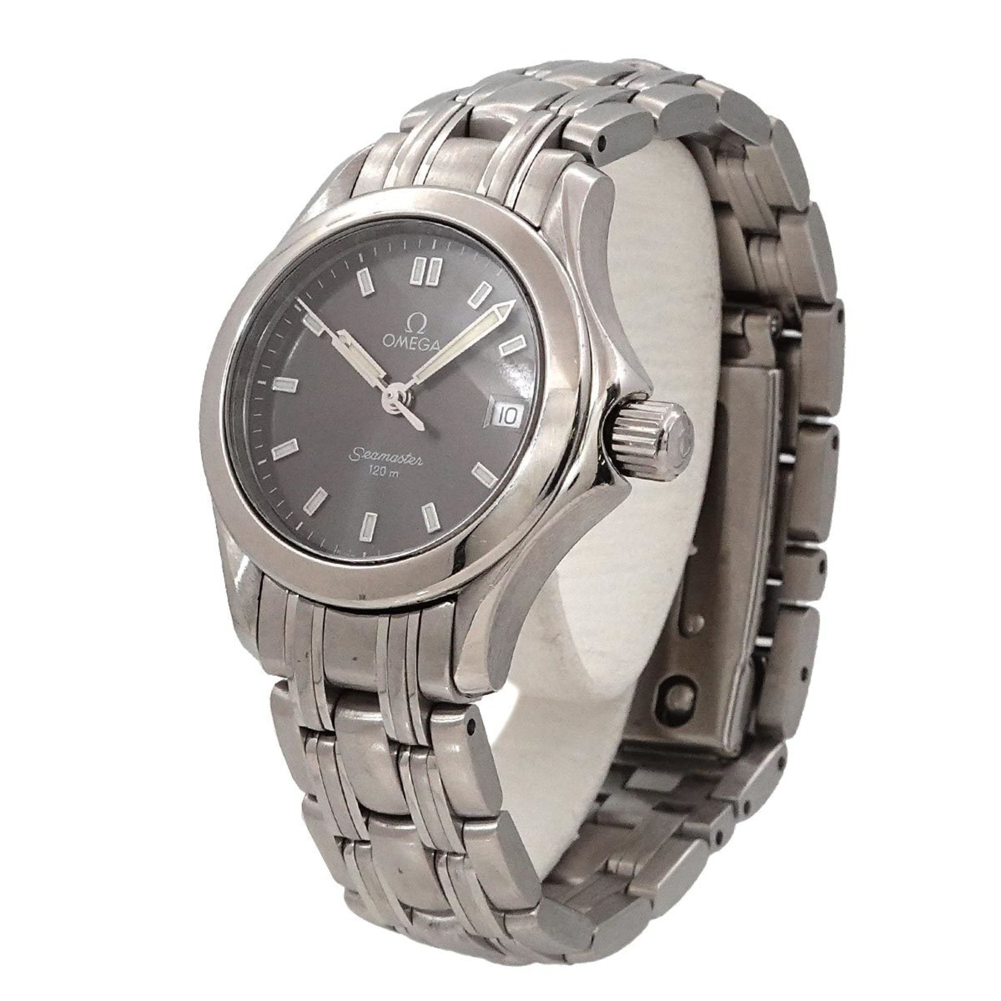 OMEGA Seamaster 120 2581 43 Women's Watch with Date, Gray Quartz Movement — Very Good