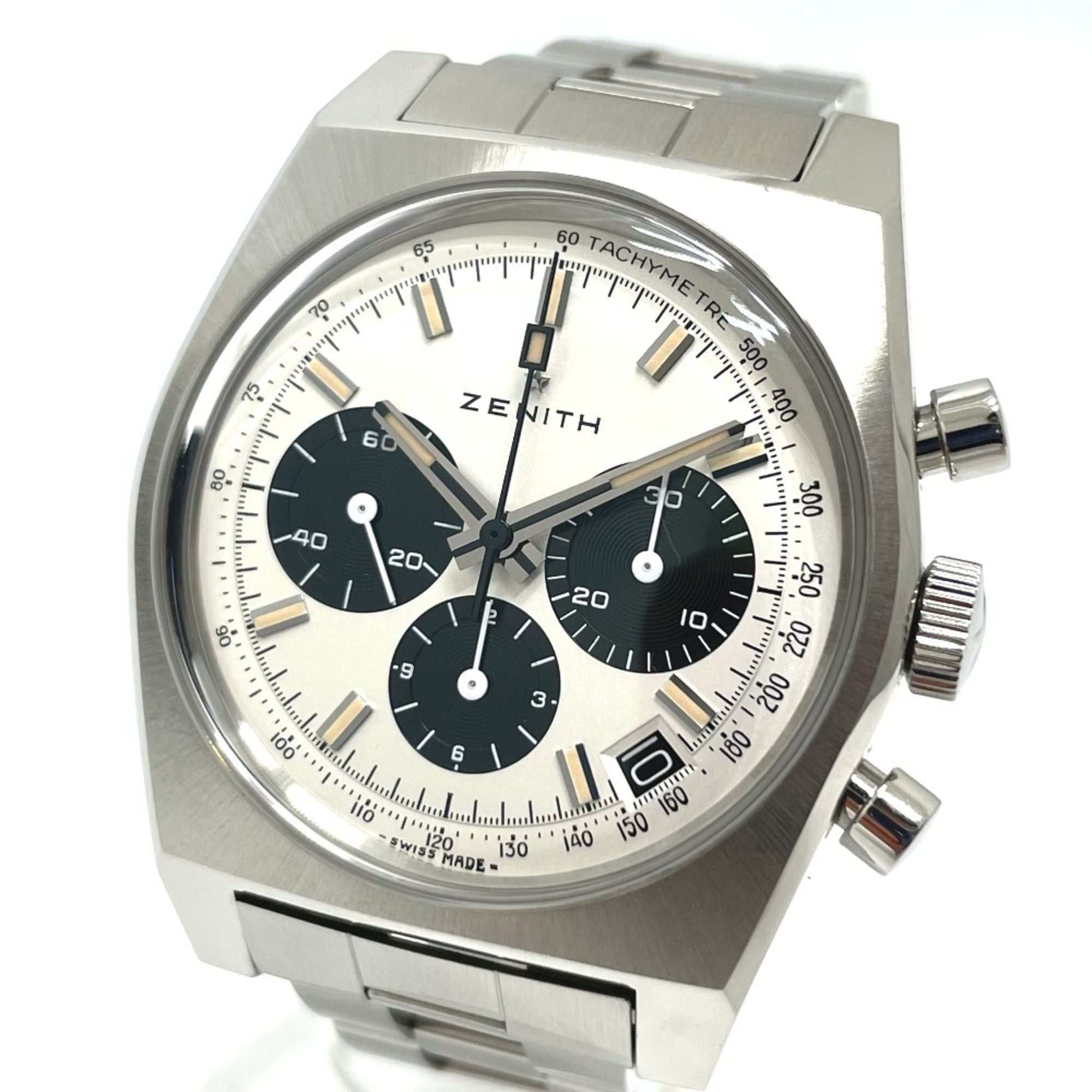 ZENITH 3.L384.400 Lupin the Third 2nd Edition Japan Limited 200 Pieces Revival A384 Chronomaster Watch Stainless Steel Men's Silver — Like New
