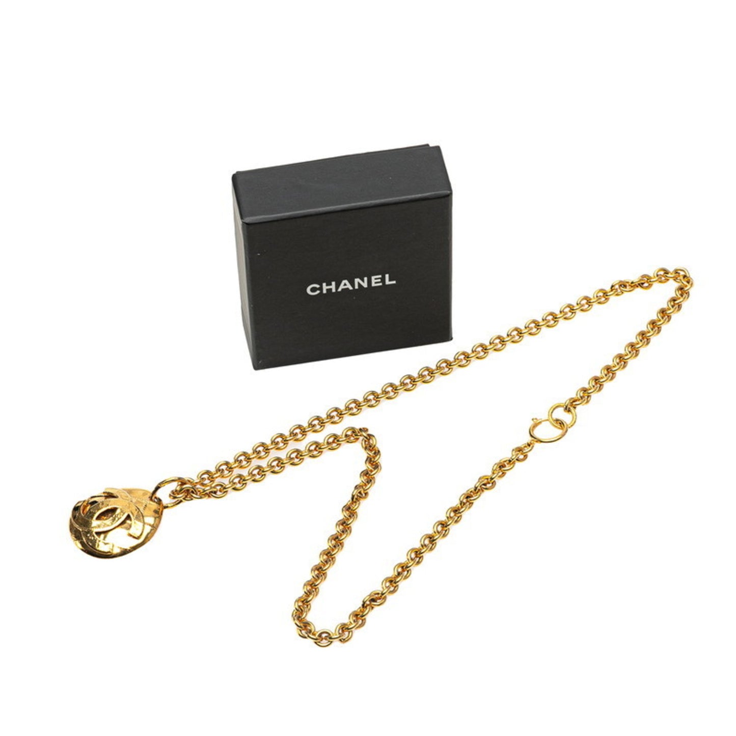 Vintage Chanel Coco Mark Long Necklace, Gold Plated, Women's, CHANEL