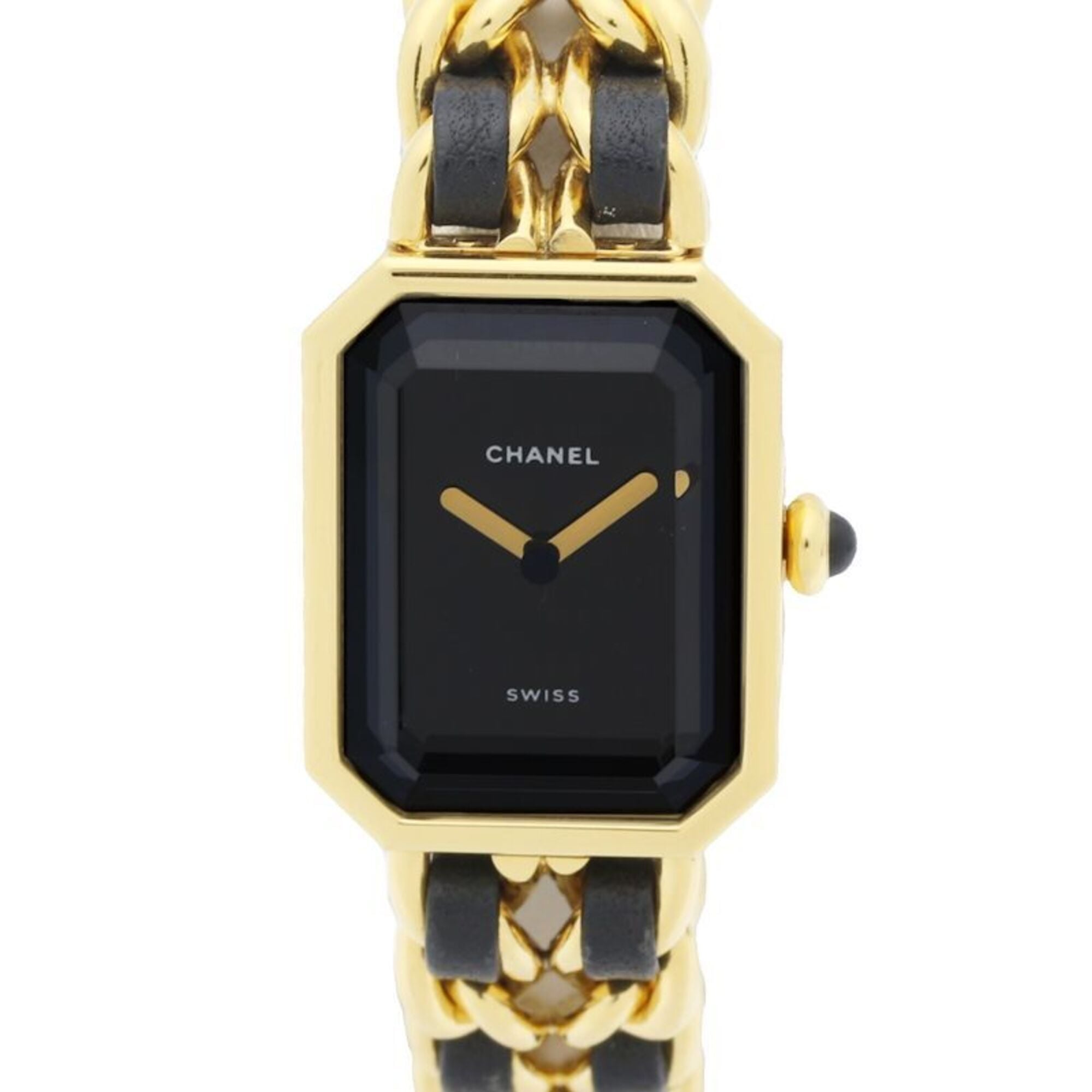 CHANEL Premiere Women's Watch, Size M, H0001 483011002, Gold Plated (GP) x Leather Strap, 130521 — Good