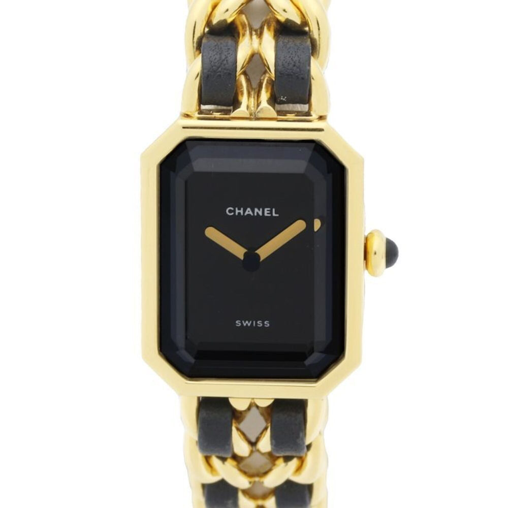 CHANEL Premiere Women's Watch, Size M, H0001 483011002, Gold Plated (GP) x Leather Strap, 130521 — Good