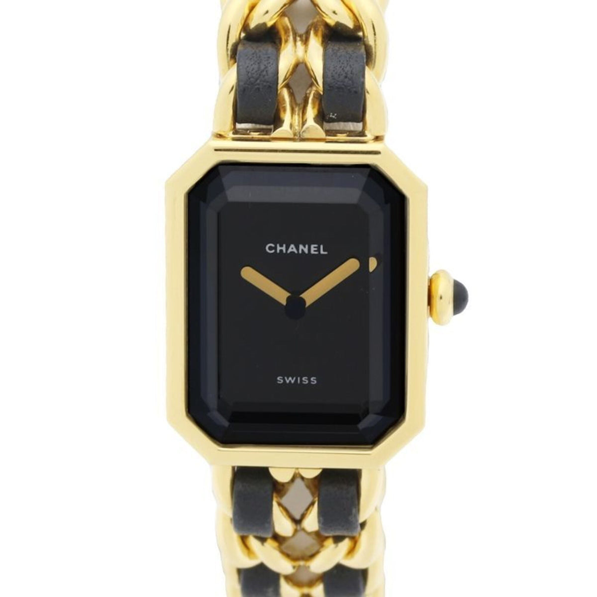 CHANEL Premiere Women's Watch, Size M, H0001 483011002, Gold Plated (GP) x Leather Strap, 130521 — Good