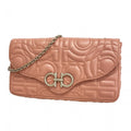 Salvatore Ferragamo Gancini shoulder bag in pink leather