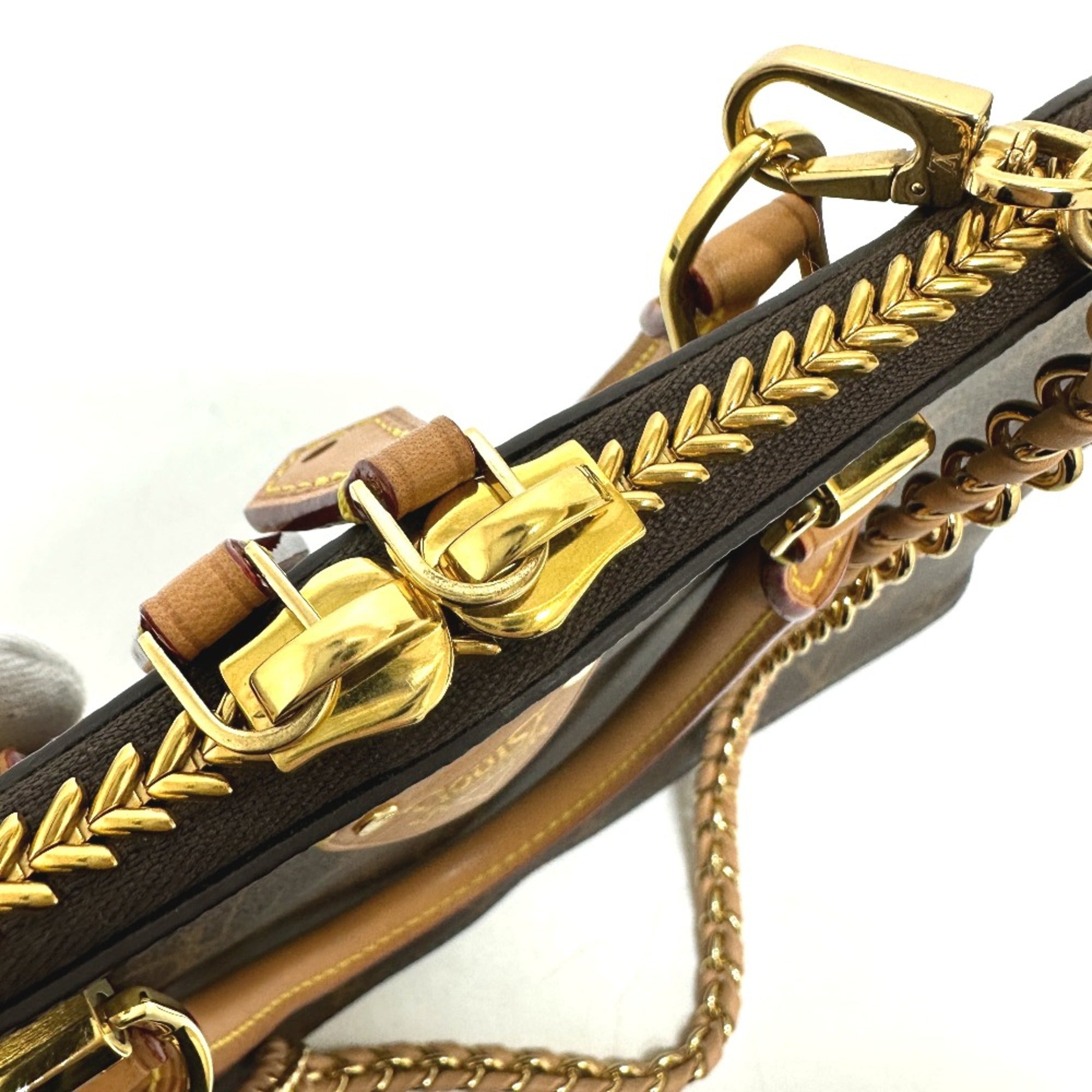 Louis Vuitton M44961 Monogram shoulder bag 2WAY Shoulder Bag Bag Chain Hand Bag Brown — Like New