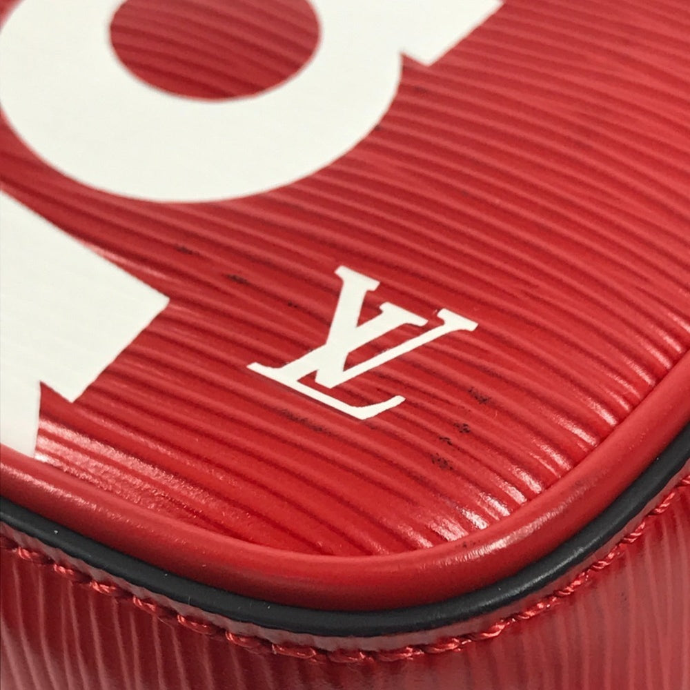 LOUIS VUITTON M53434 Epi Supreme Collaboration Danube PPM Bag, Crossbody Pochette Shoulder Leather, Red, Men's and Women's — Like New
