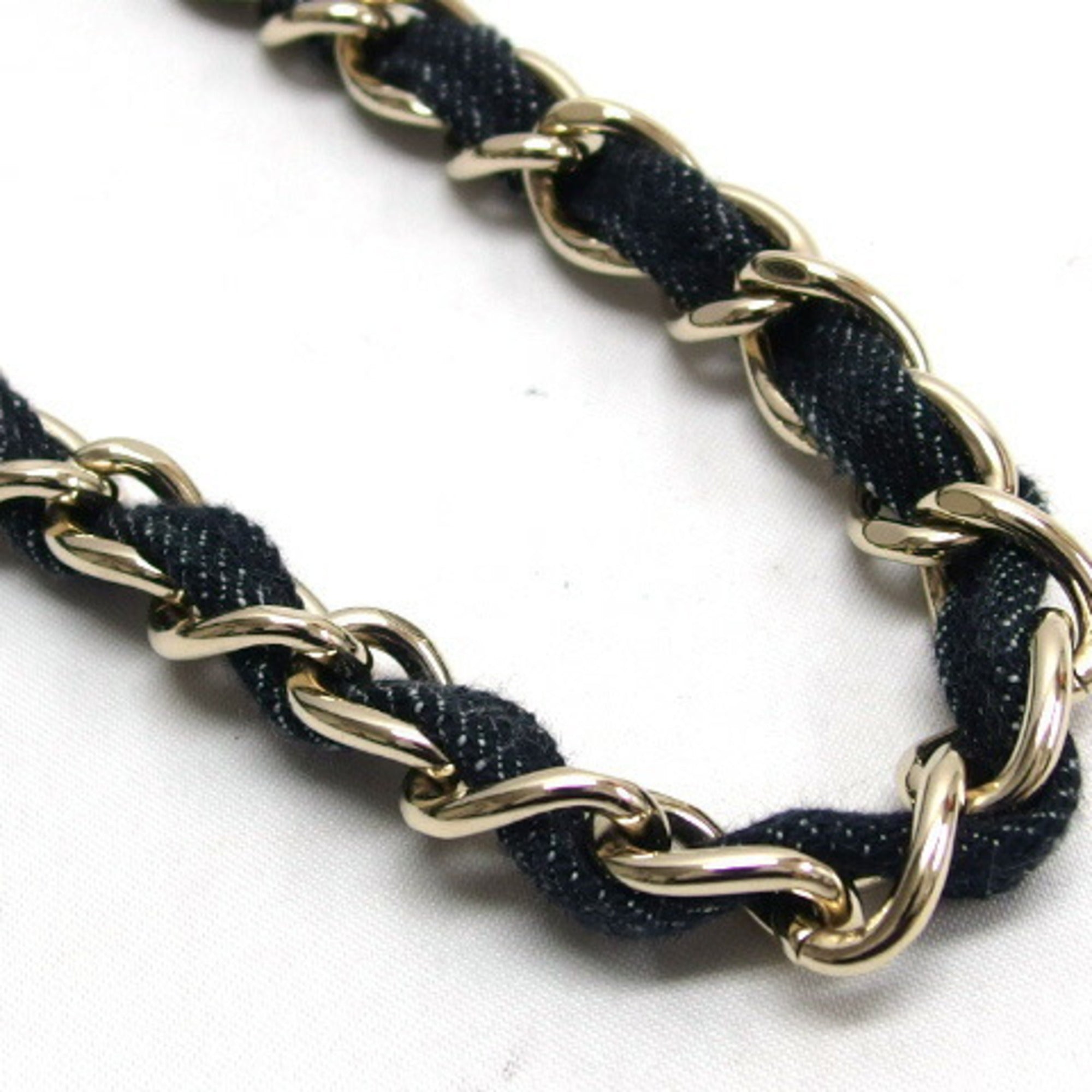 Chanel Matelasse Sparkling Denim Chain Shoulder Bag Indigo Unused — New - Store Return