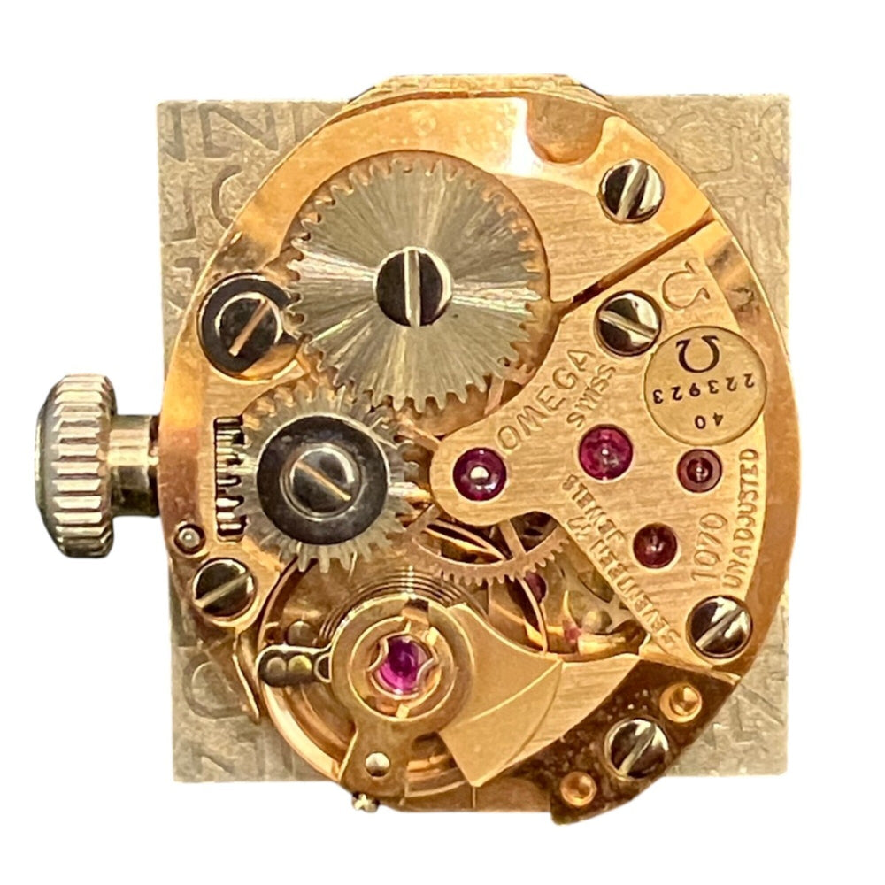 Omega OMEGA wristwatch, total weight 27.4g, GP (gold plated), manual winding, silver dial — Good
