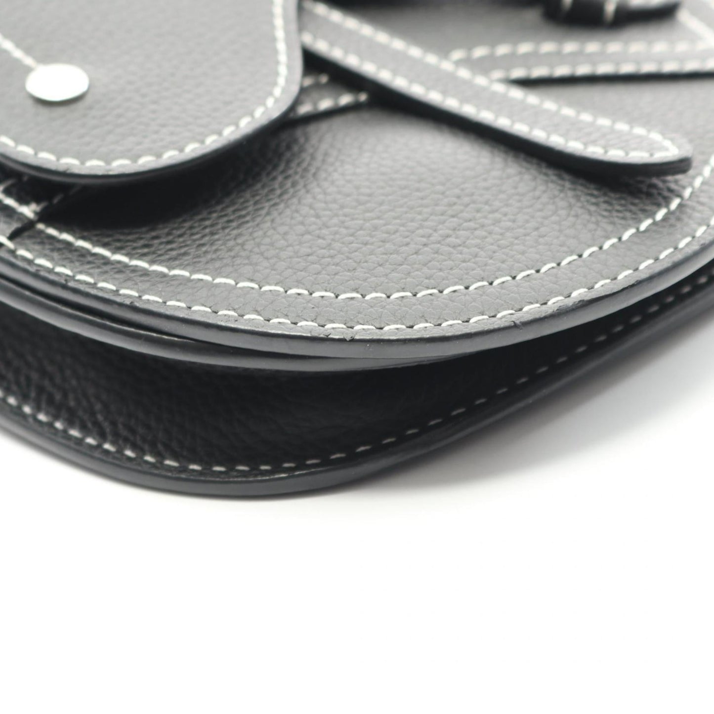 Christian Dior Dior Saddle Bag, Waist Body Leather, Men's, Black