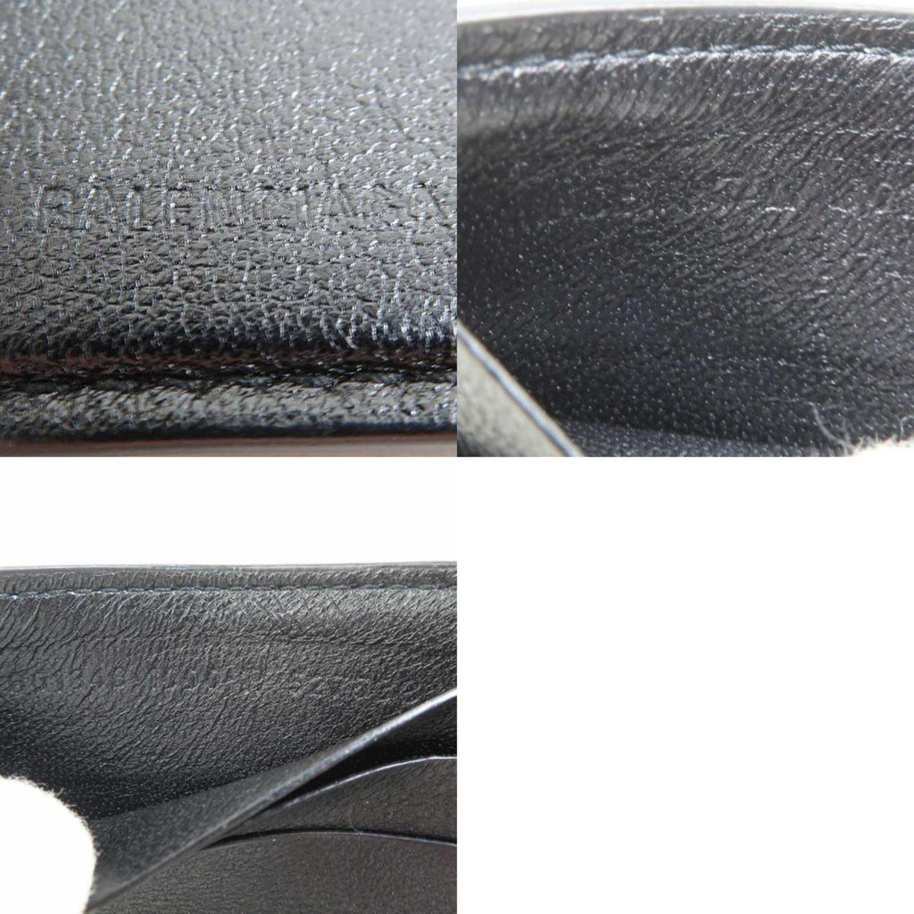 BALENCIAGA Billfold Wallet Leather Black Men's 601346 r10611a