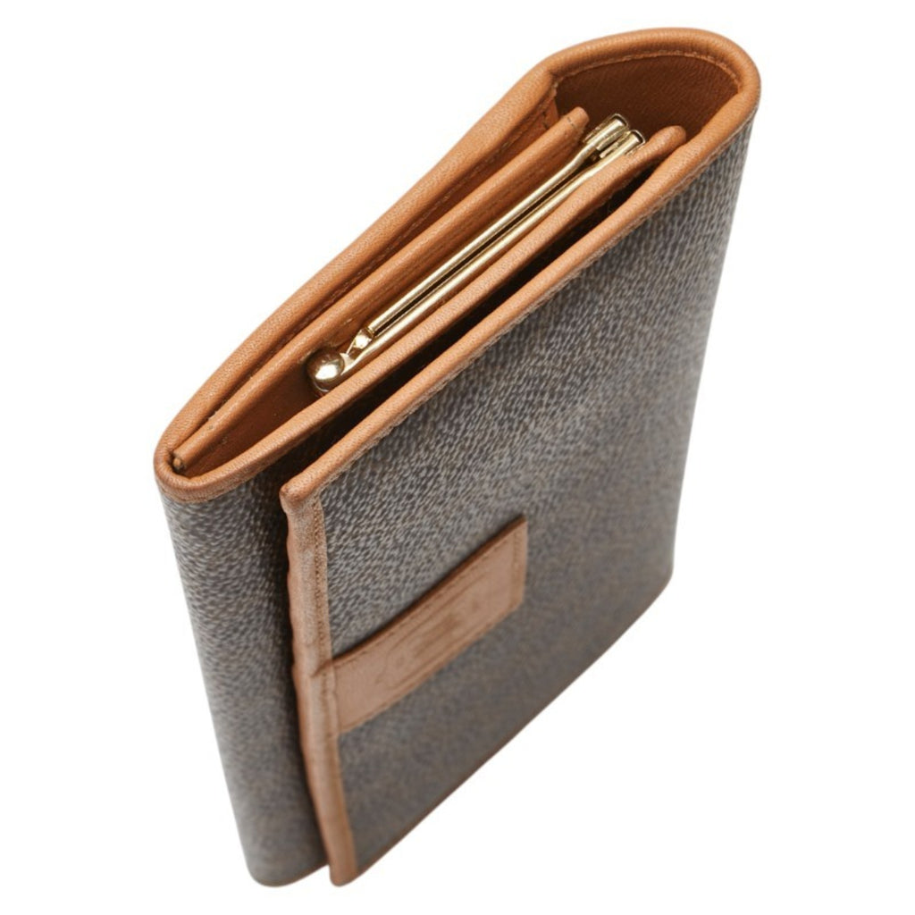 Celine Macadam Long Wallet Brown Leather Women's CELINE