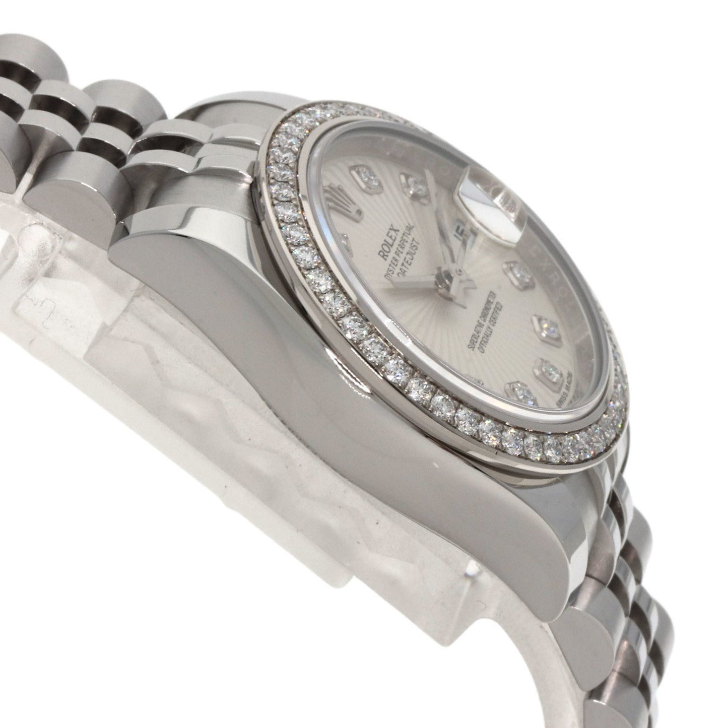 Rolex 179384G Datejust 10P Diamond Watch Stainless Steel SS Ladies ROLEX