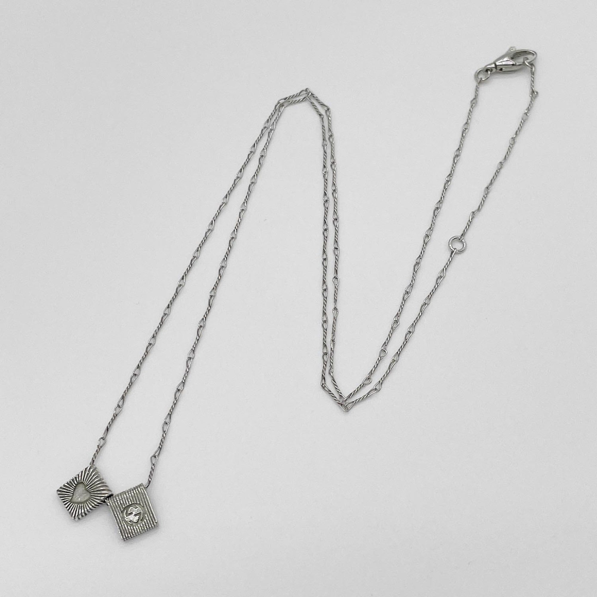 GUCCI Interlocking Necklace, SV925 Silver, Women's — Like New