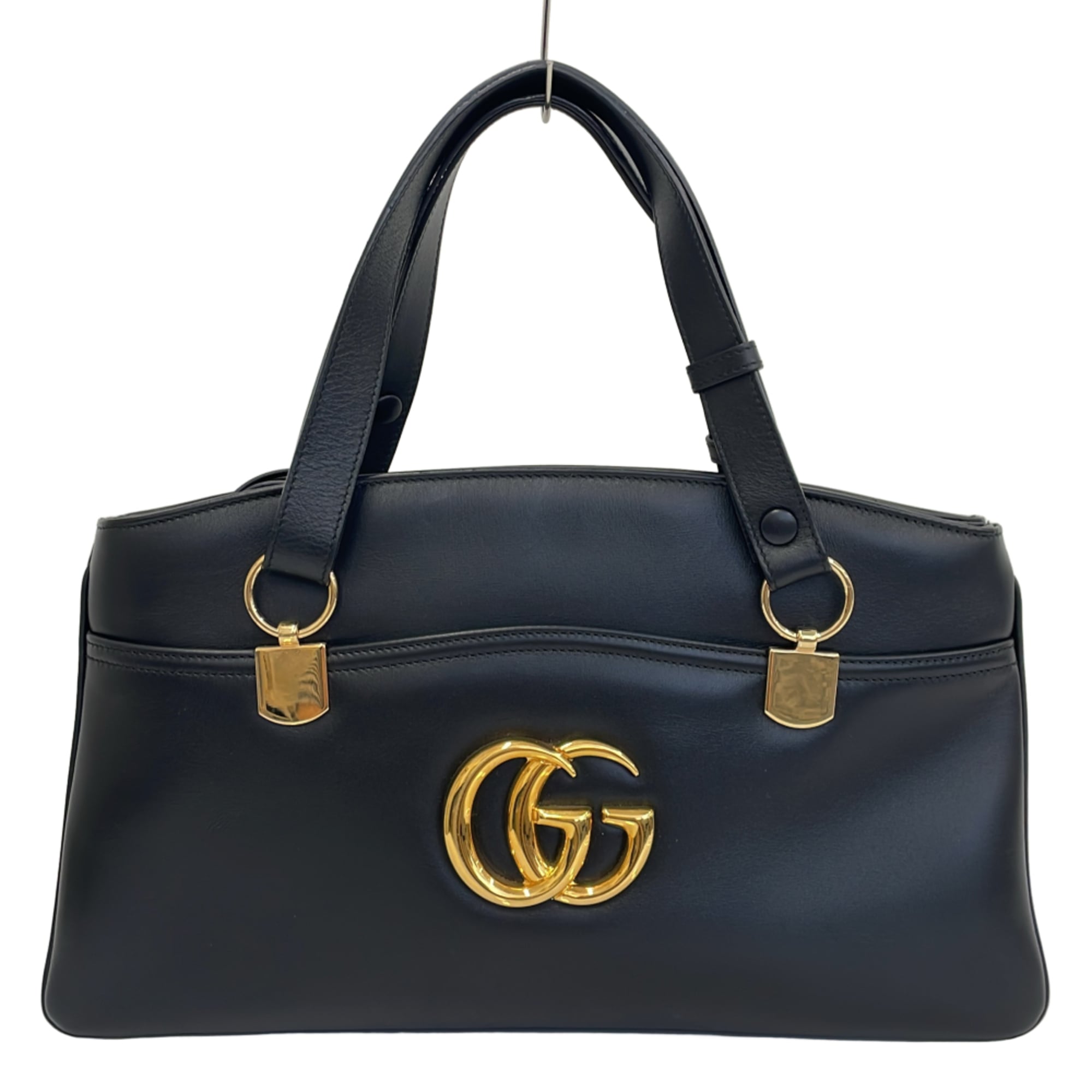 GUCCI Ally GG Marmont Double G Logo Handbag 550130 Black Women's — Like New