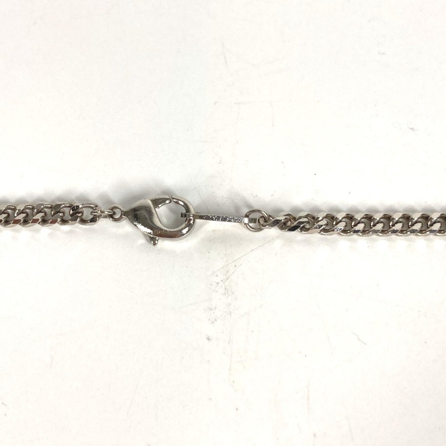 LOUIS VUITTON M00522 LV Instinct Strass Chain Necklace, Rhinestone Metal, Silver, Men's and Women's