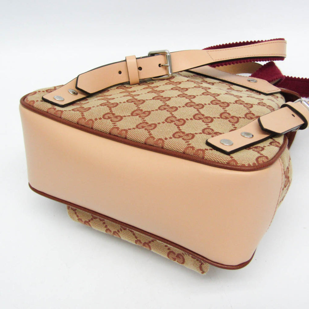 Gucci GG Canvas Children's 630818 Boys,Girls GG Canvas,Leather Backpack Beige,Brown — Like New