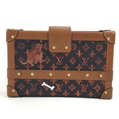 LOUIS VUITTON M44407 Monogram Catgram Petite Malle NM Clutch Bag, 2-Way Shoulder Canvas, Men's/Women's, Brown — Like New