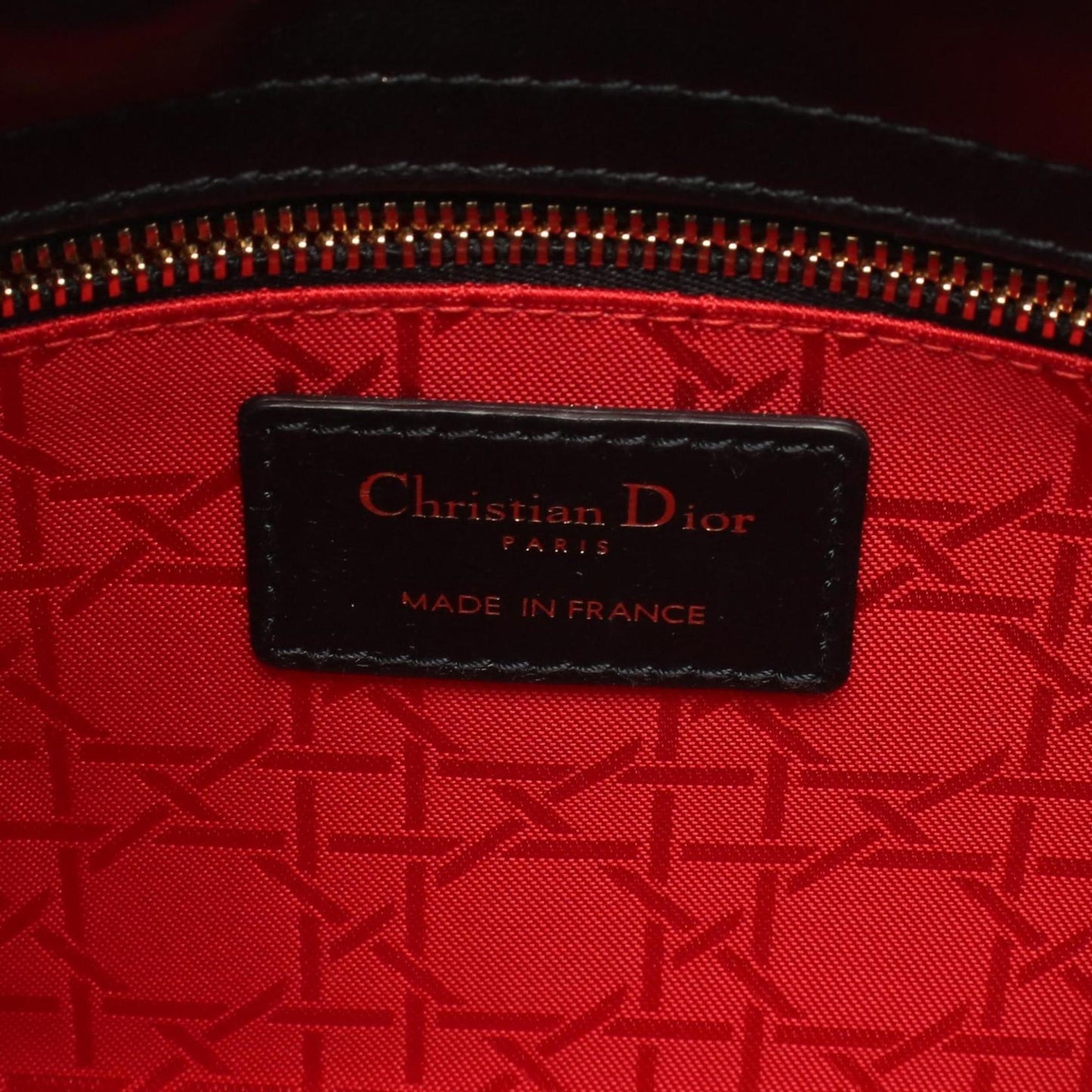 Christian Dior Dior Lady Small Cannage Handbag, Leather, Women's, Black
